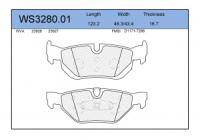 Тормозные колодки JEENICE WS328001 (зад. диск.)